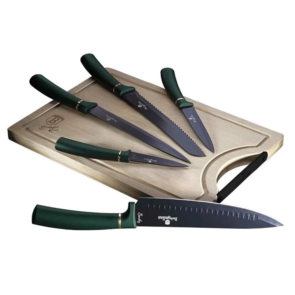 Berlinger Haus Emerald Line 6 r�szes k�sk�szlet bambusz v�g�deszk�val